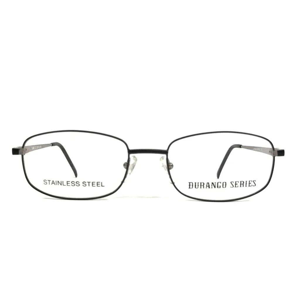 Durango Series Eyeglasses Frames JAMIE C3 Black Silver Rectangle 52-18-135